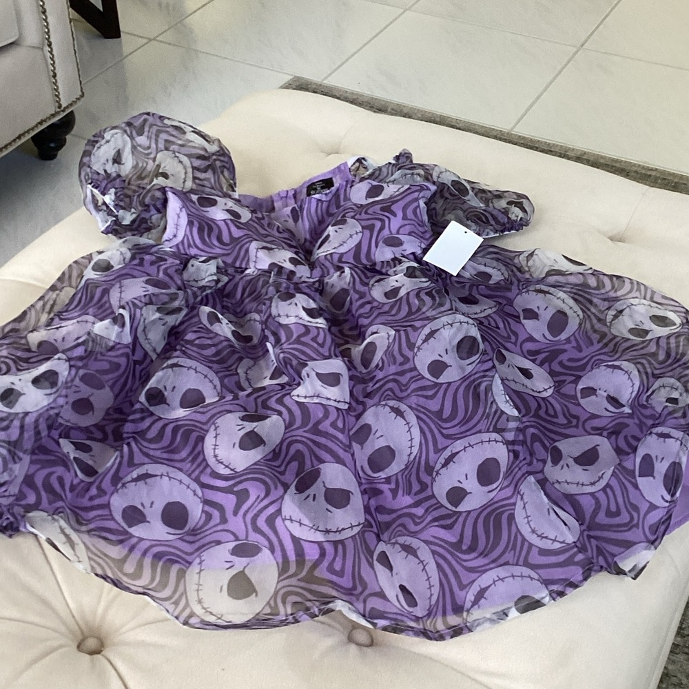 Disney Purple Jack Skellington Chiffon Dress